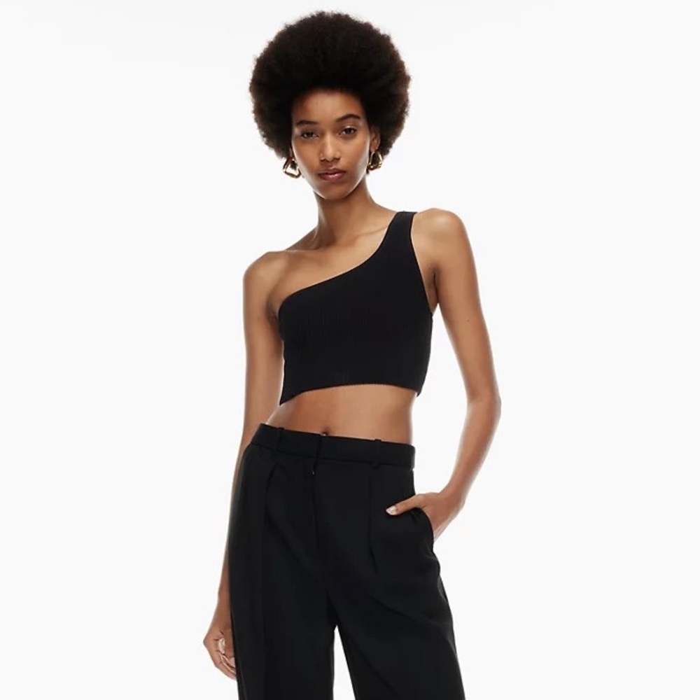 Aritzia Sculpt Knit One-Shoulder Cropped Tank size S